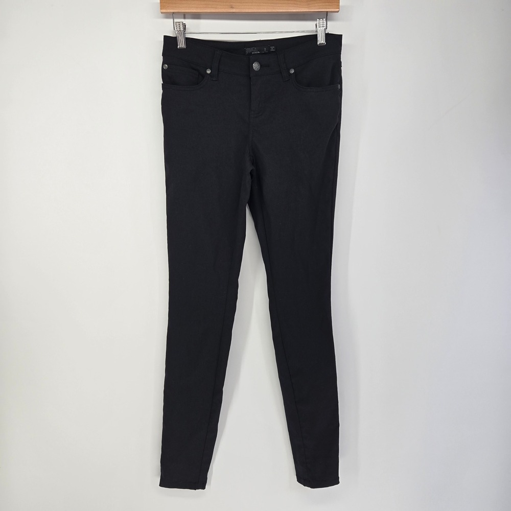 prAna Skinny Pants Womens 2 Tall Black Nylon Stretch Outdoor Hiking Gorpcore